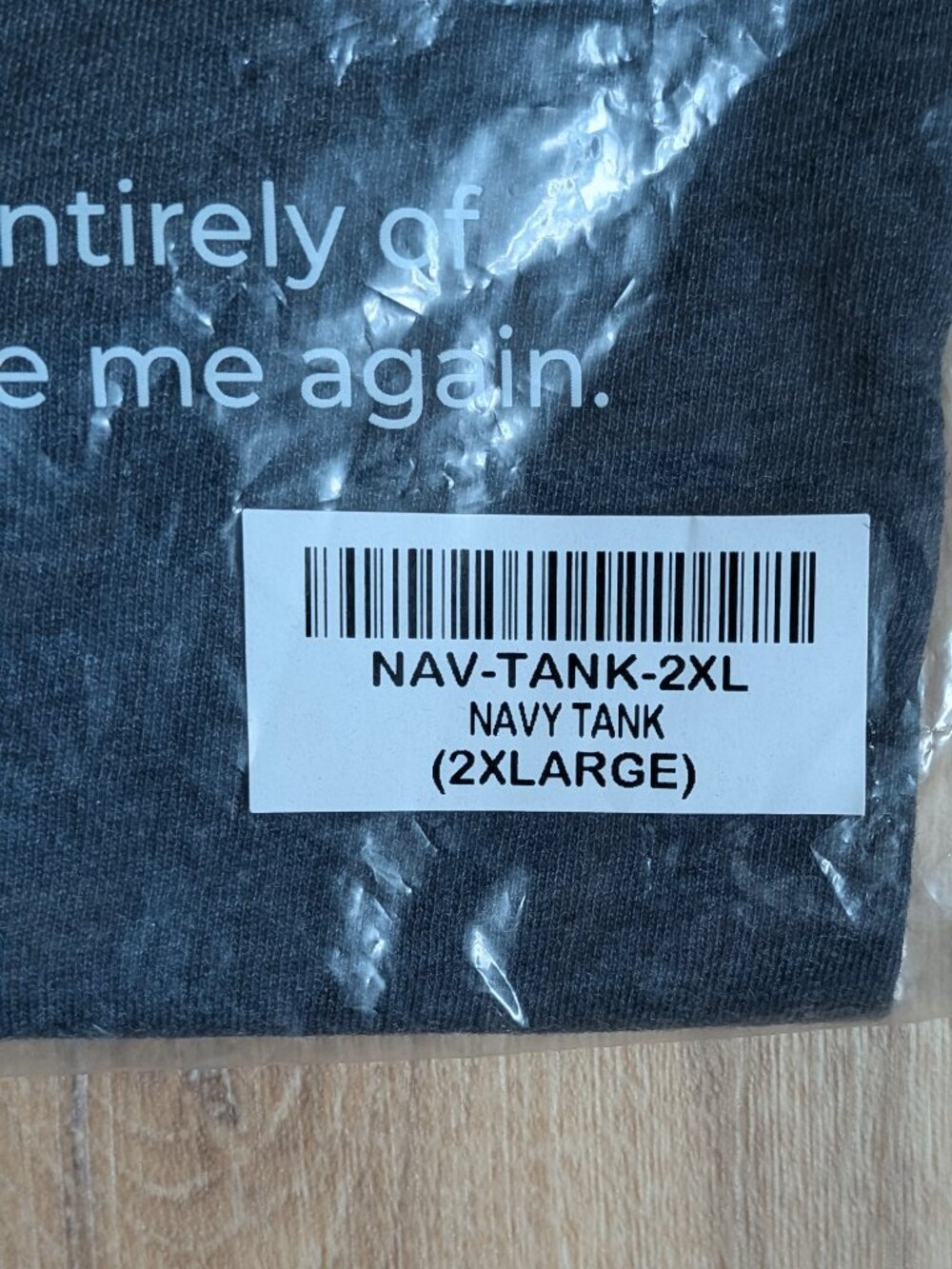 New Fresh Clean Tees Shirt Club Crew Neck T-Shirt Navy 2XL/XL Short Sleeve - Picture 3 of 4